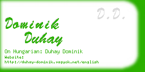 dominik duhay business card